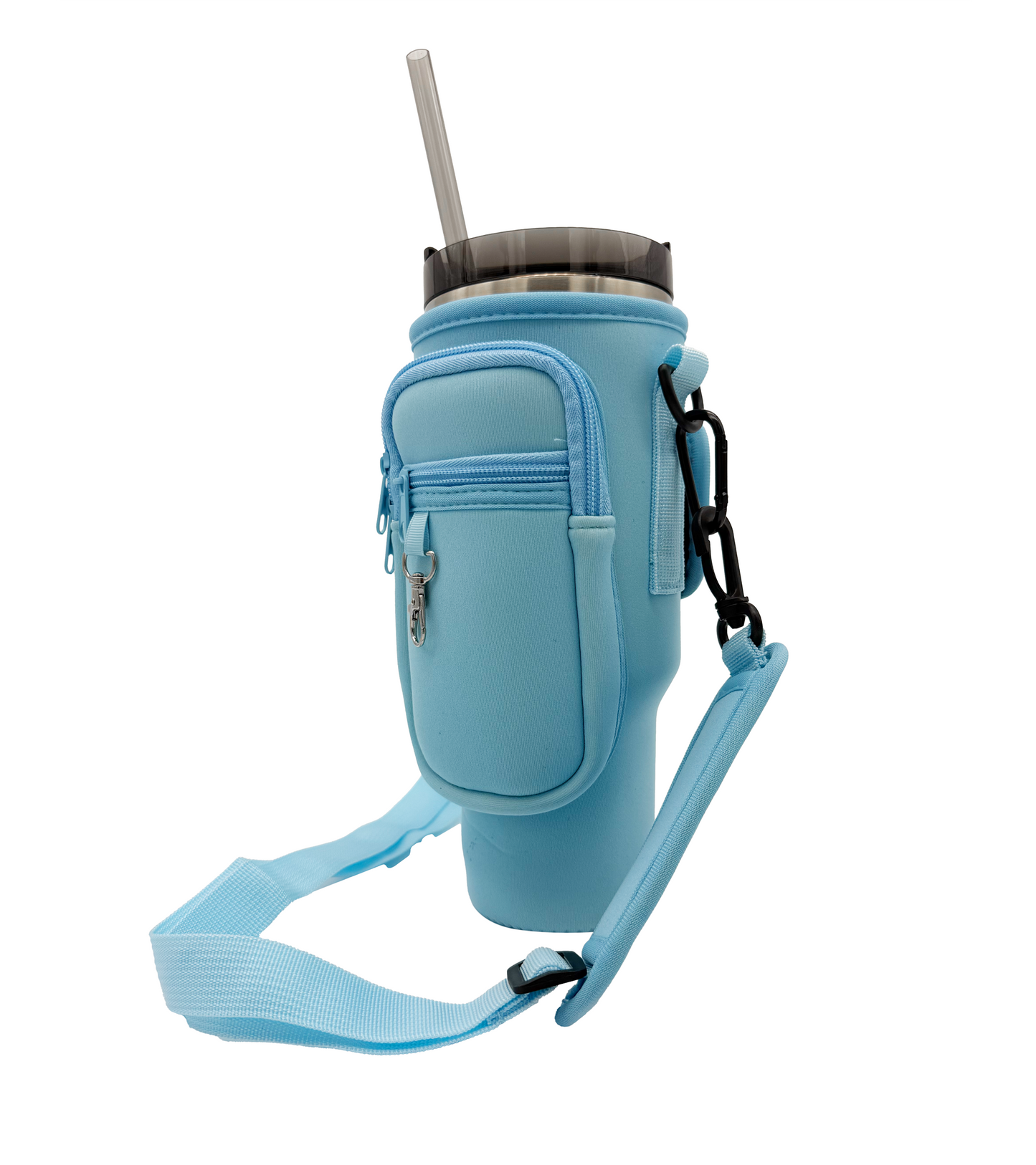 Porta botella con correa Celeste