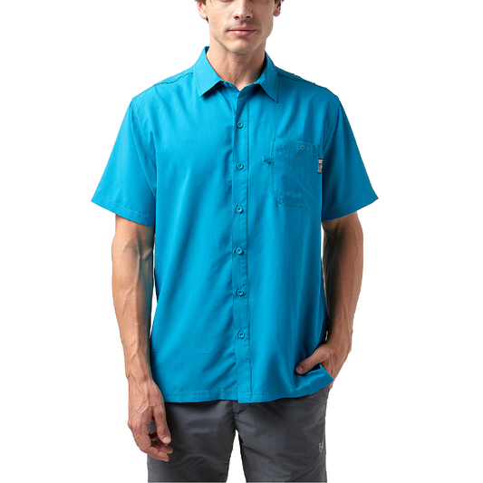 CAMISA DE HOMBRE QUEPOS AZUL / OUTDOOR ADVENTURE