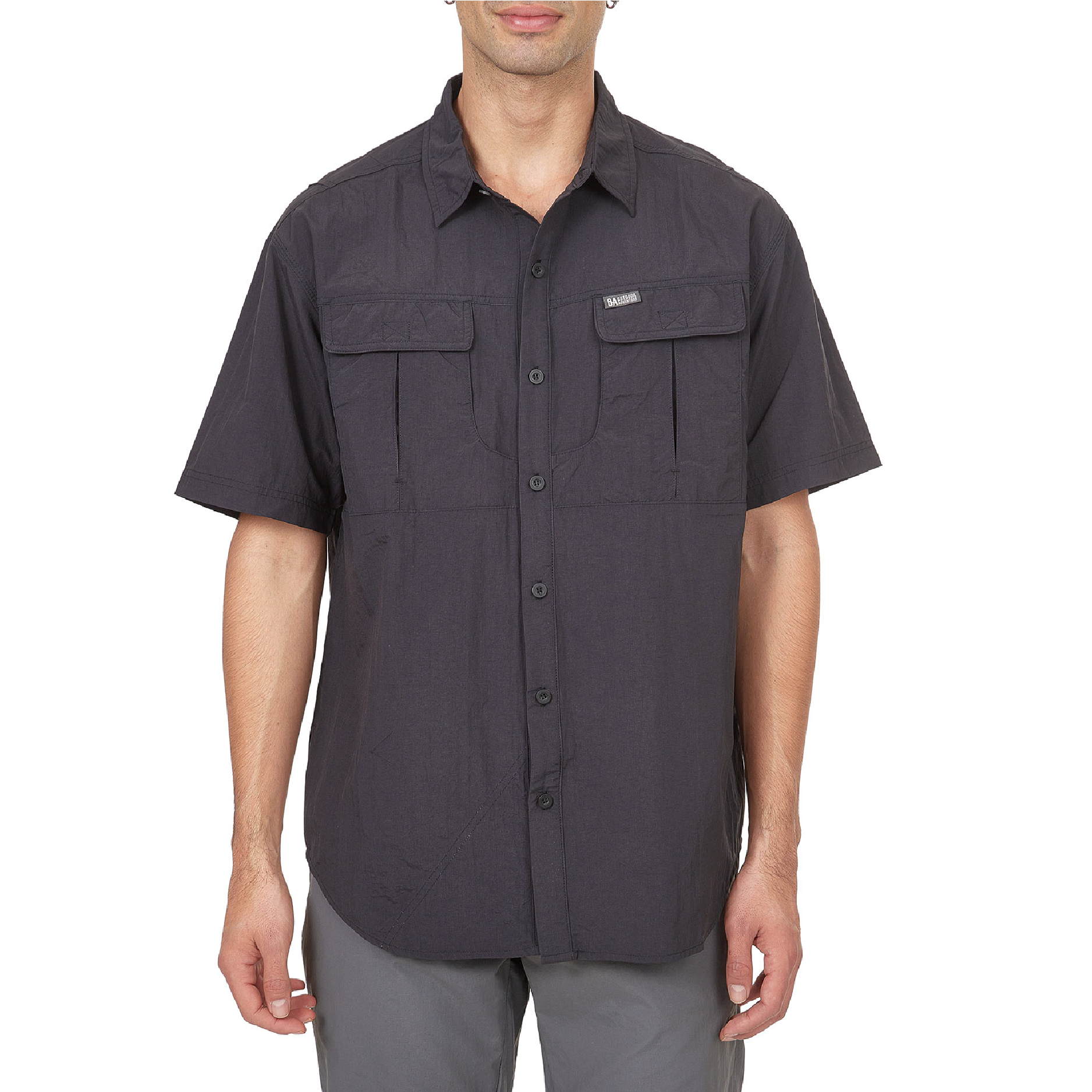 Camisa OA Gamboa Manga Corta Hombre Negra | Outdoor Adventure Colombia
