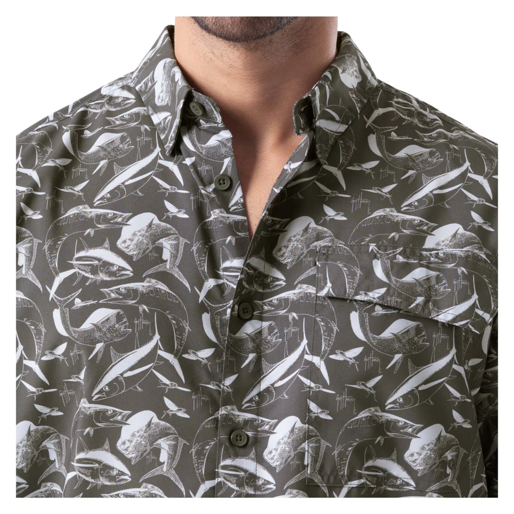 CAMISA MANGA LARGA PARA PESCA DIVE HARVEY - CHARCOAL#CHARCOAL