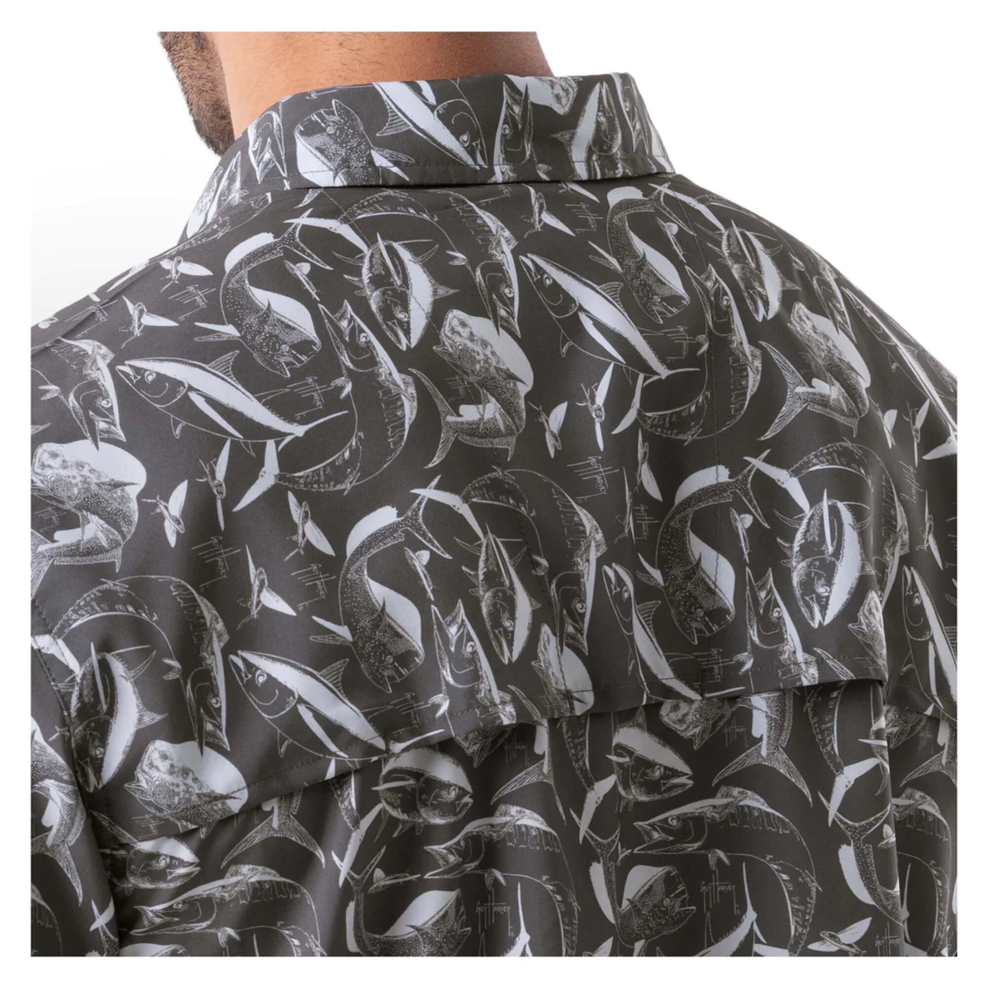 CAMISA MANGA LARGA PARA PESCA DIVE HARVEY - CHARCOAL#CHARCOAL