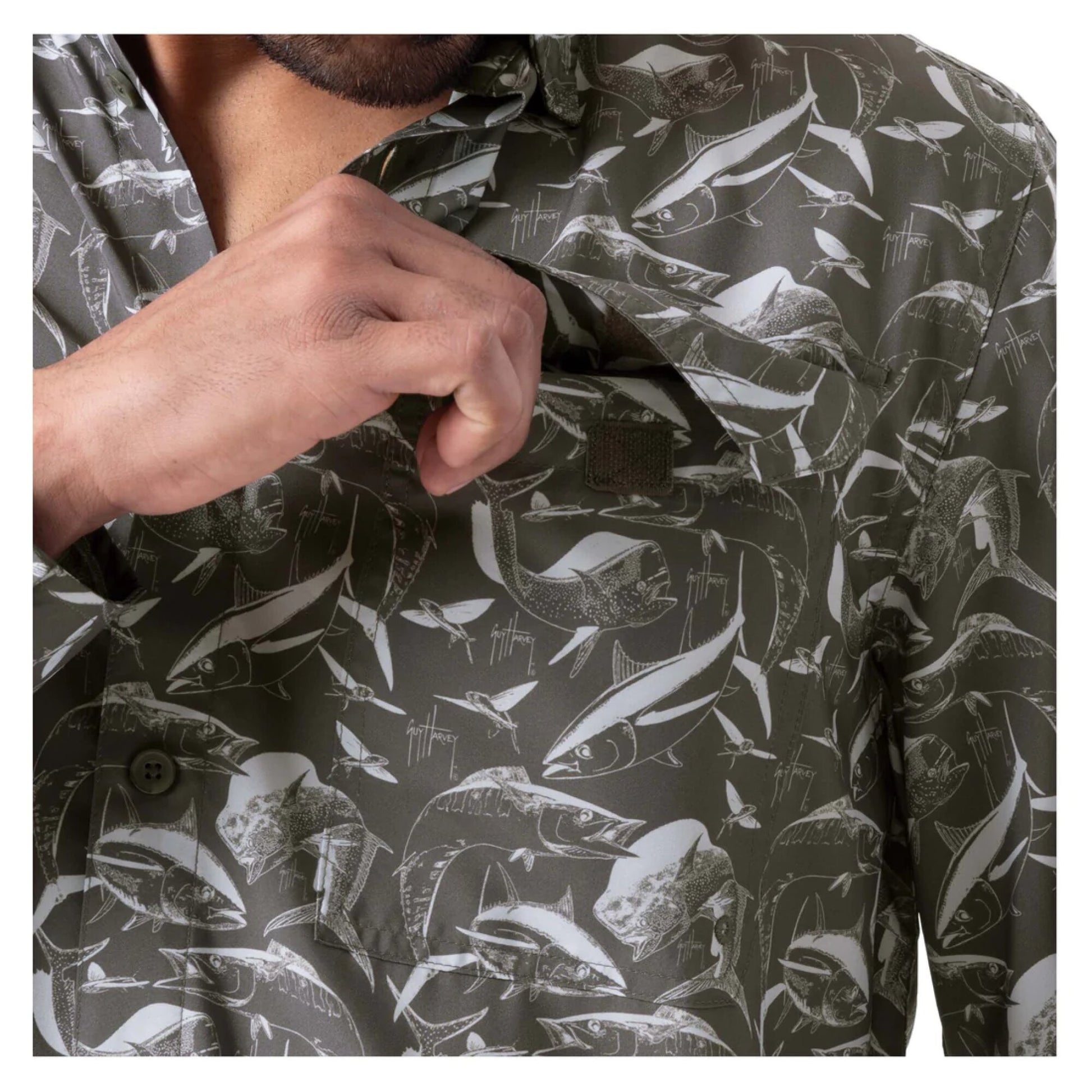 CAMISA MANGA LARGA PARA PESCA DIVE HARVEY - CHARCOAL#CHARCOAL