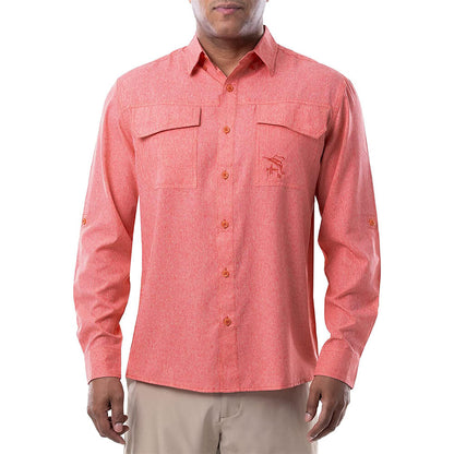 CAMISA MANGA LARGA PARA PESCA CATIONIC FISHING - TOMATO