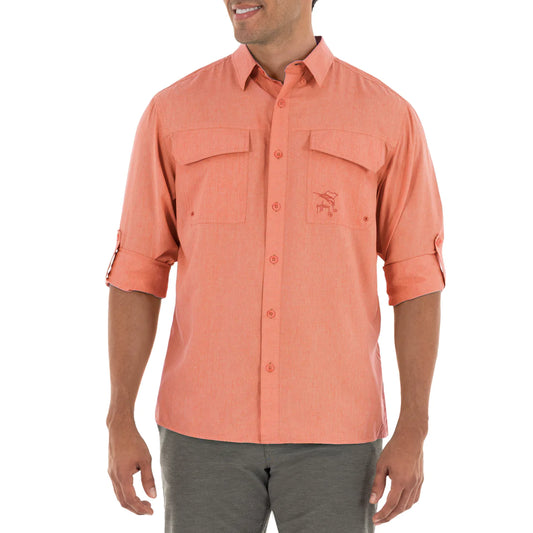 CAMISA MANGA LARGA PARA PESCA CATIONIC FISHING - CORAL
