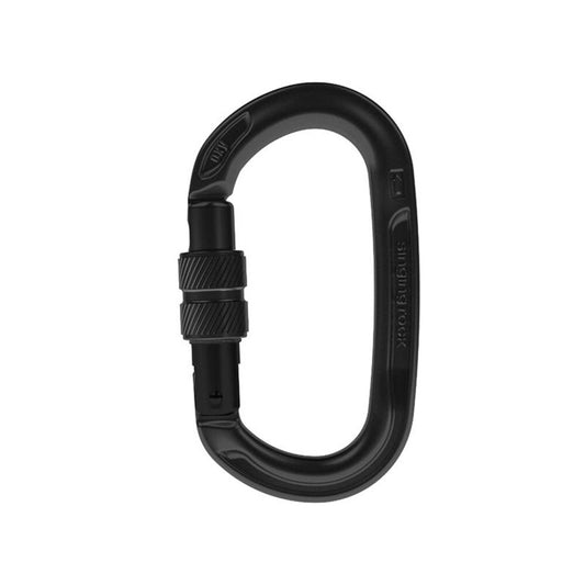 MOSQUETÓN DE ALUMINIO OVAL OXY CIERRE ROSCA 26KN - NEGRO
