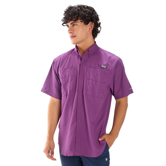 CAMISA HOMBRE SAMARA MANGA CORTA OUTDOOR ADVENTURE - Morado