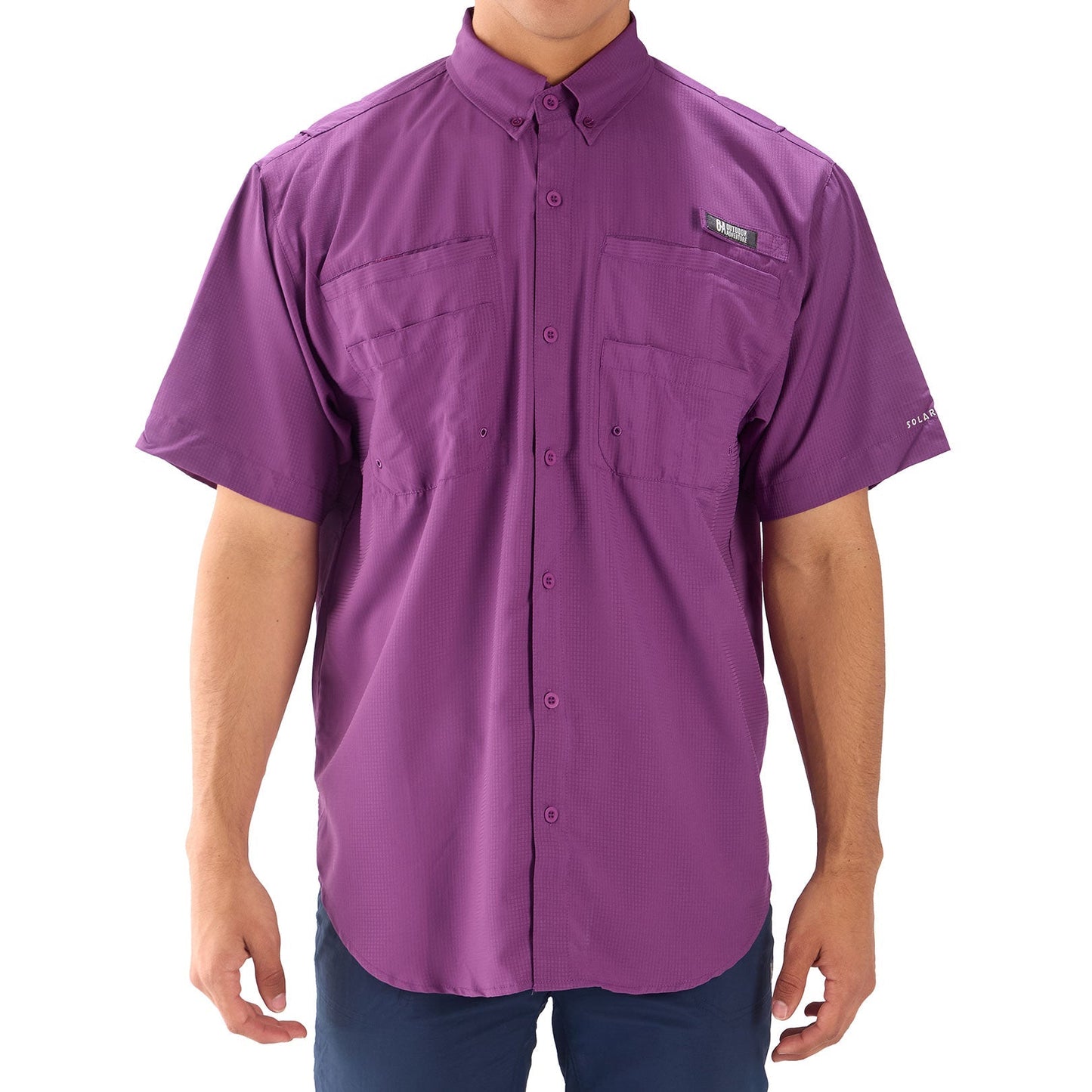 CAMISA HOMBRE SAMARA MANGA CORTA OUTDOOR ADVENTURE - Morado