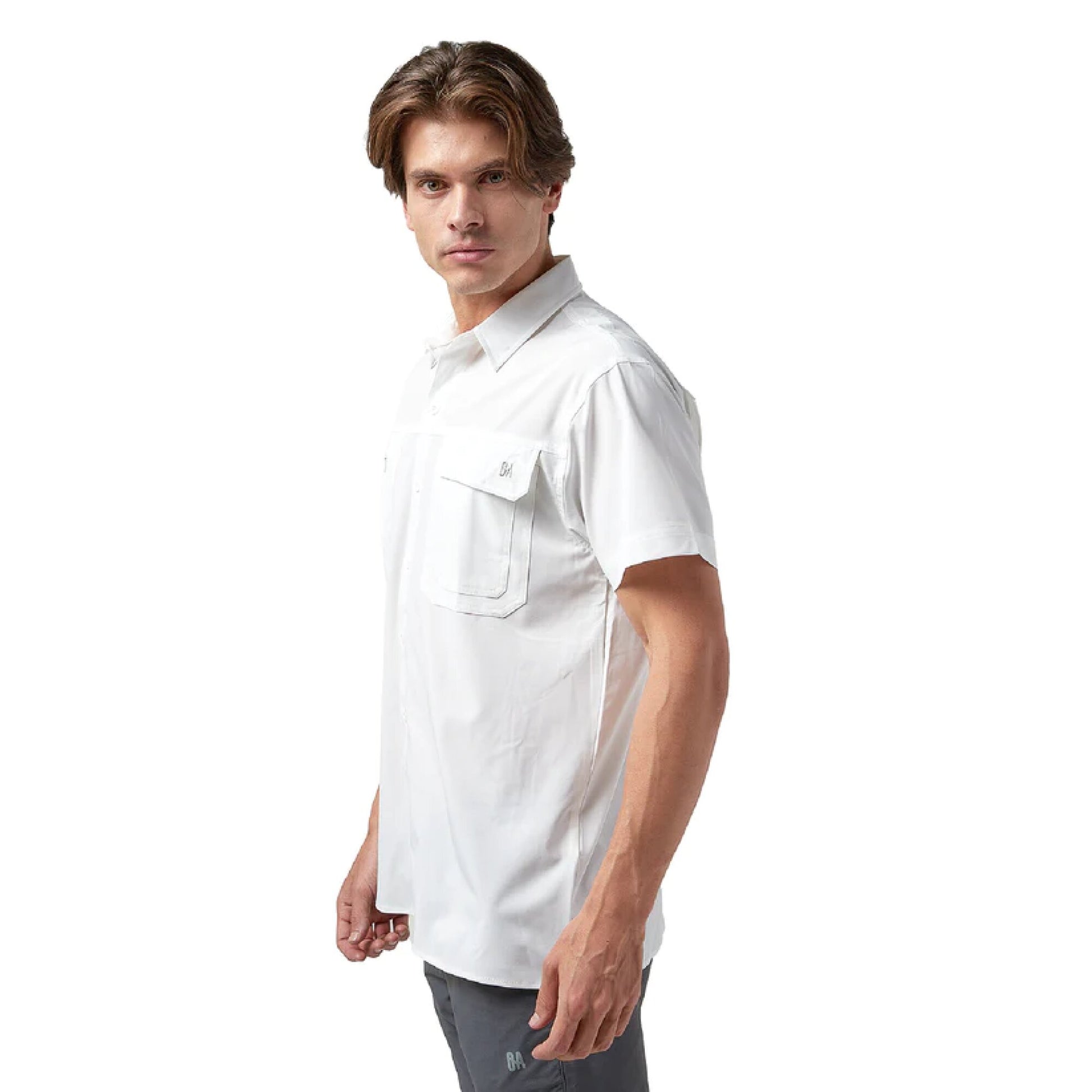 CAMISA DE HOMBRE LAS PERLAS SS / OUTDOOR ADVENTURE#Blanco