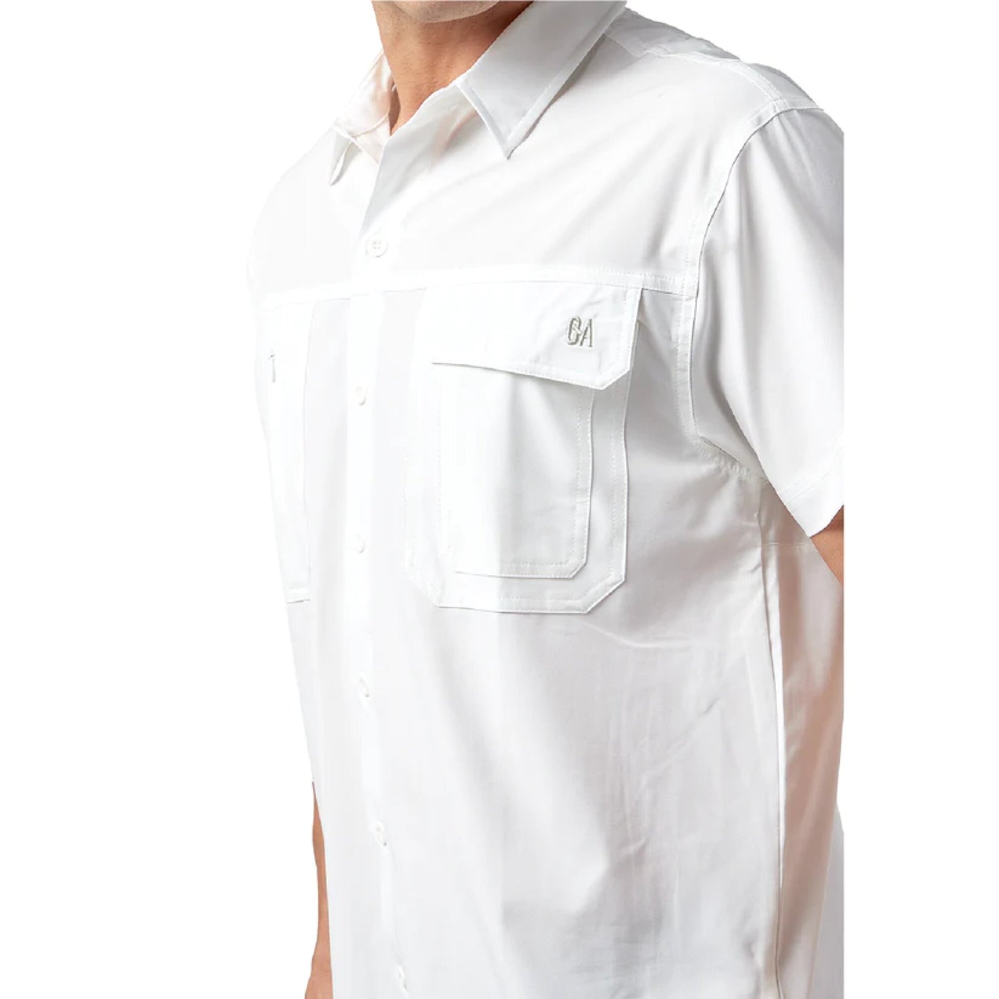 CAMISA DE HOMBRE LAS PERLAS SS / OUTDOOR ADVENTURE#Blanco