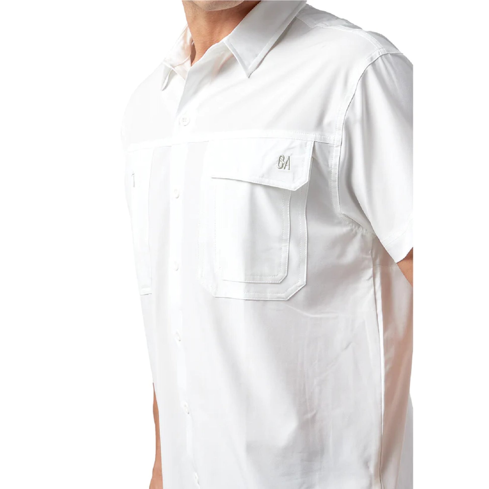 CAMISA DE HOMBRE LAS PERLAS SS / OUTDOOR ADVENTURE#Blanco