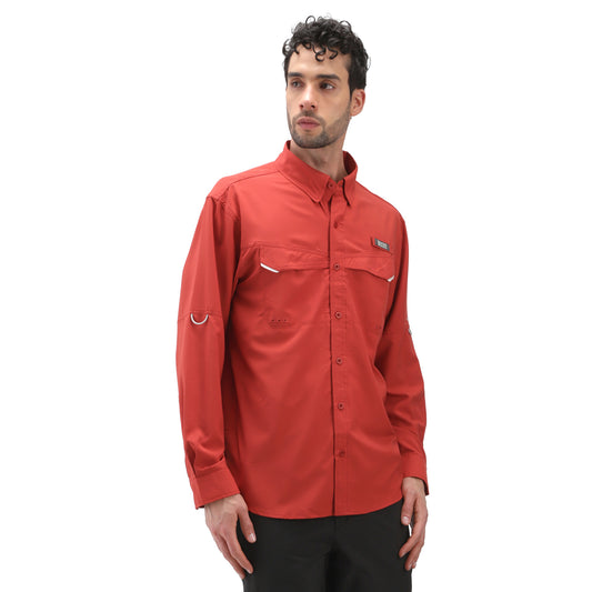 Camisa hombre Manga Larga Roatan Outdoor Adventure Roja