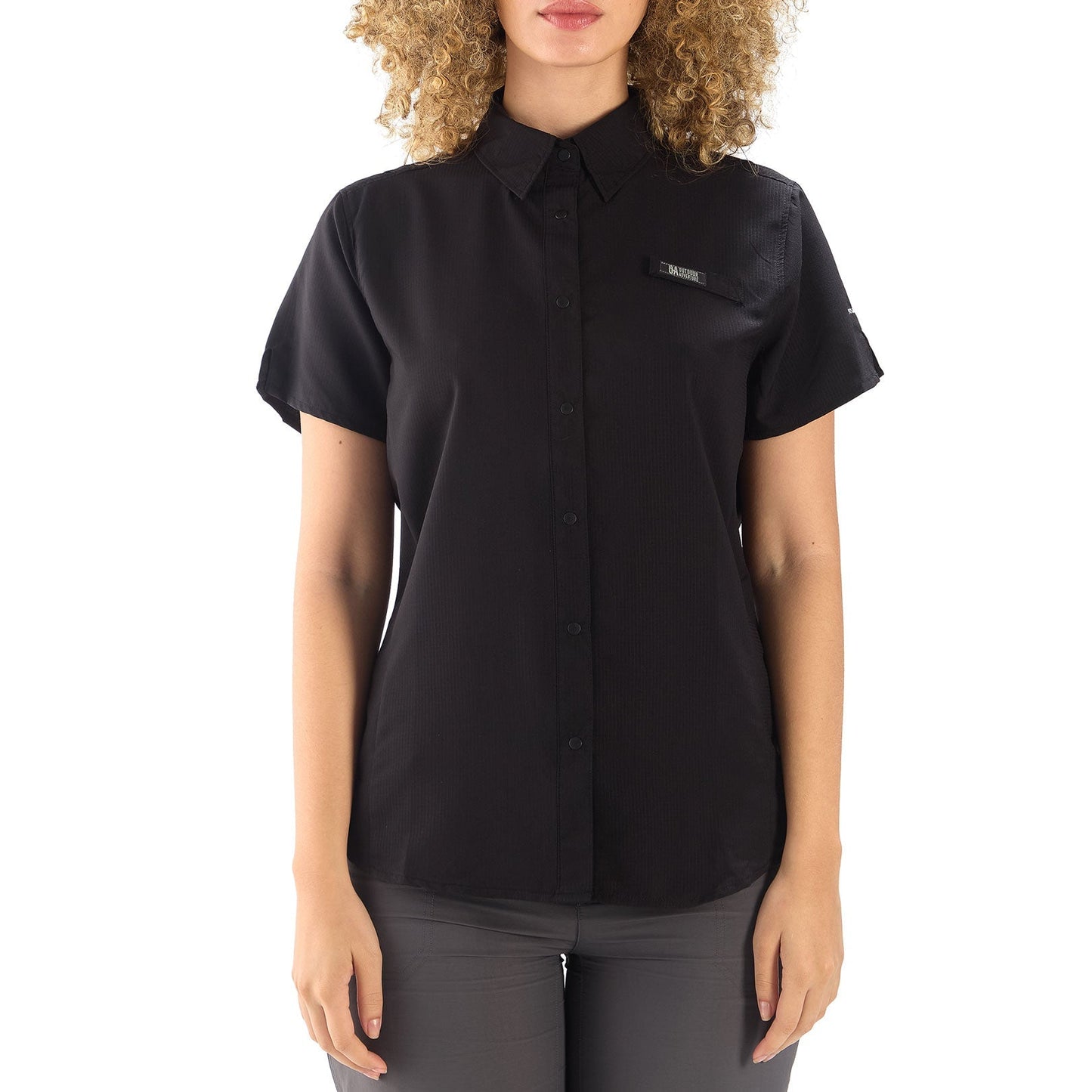 CAMISA MUJER SAMARA MANGA CORTA / OUTDOOR ADVENTURE#NEGRO