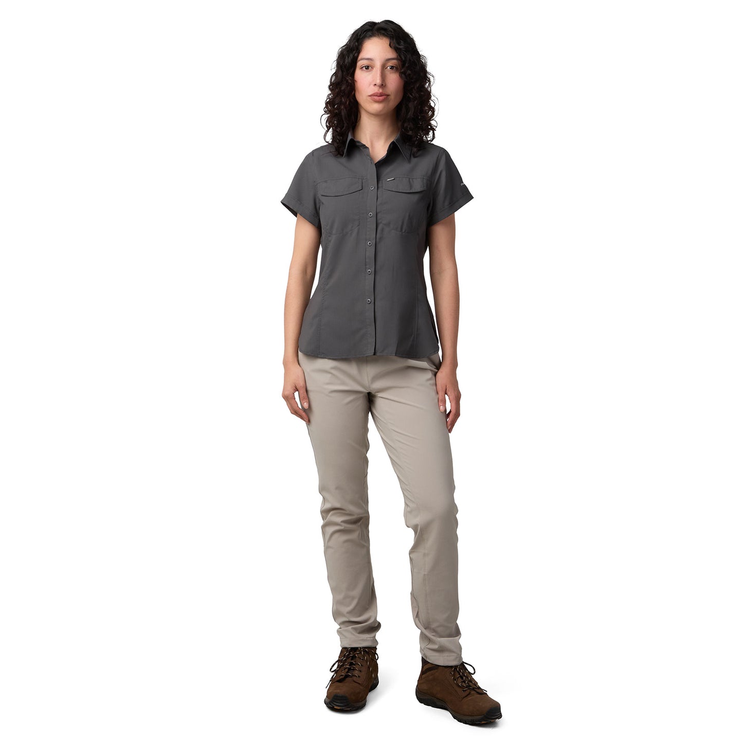 CAMISA MUJER OROSI MANGA CORTA OUTDOOR ADVENTURE - GRIS
