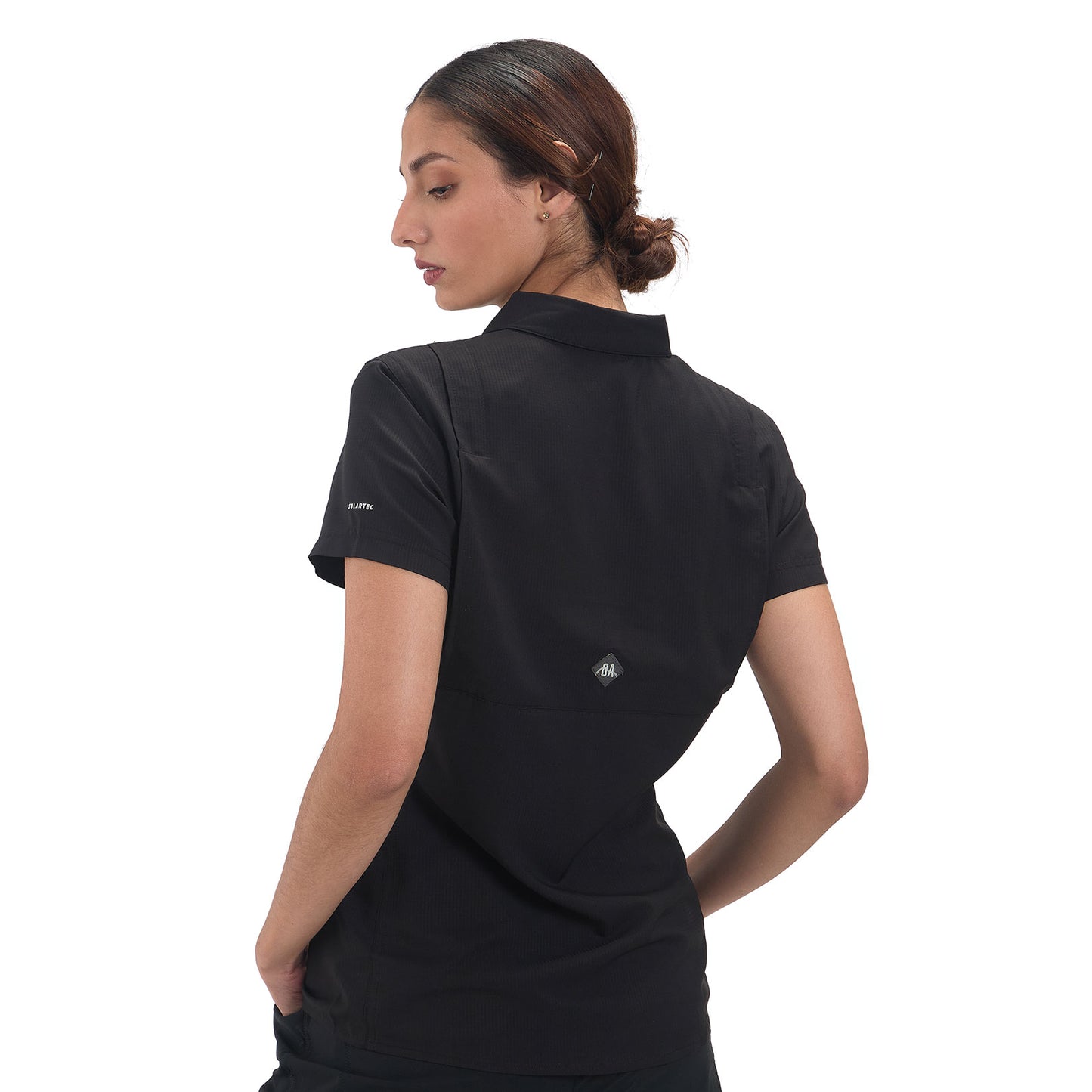 Camisa Manga Corta Mujer Roatan Outdoor Adventure - Negro
