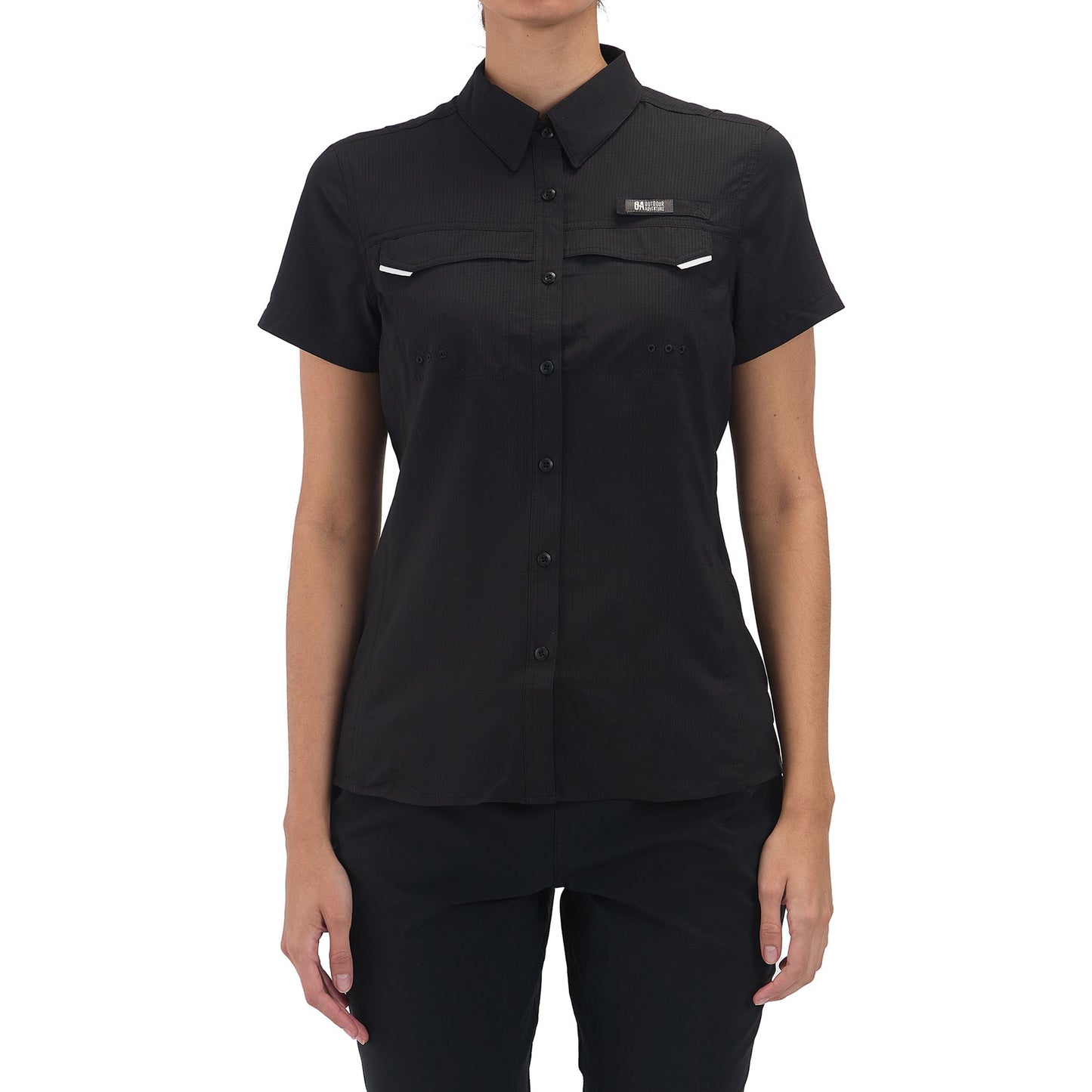 Camisa Manga Corta Mujer Roatan Outdoor Adventure - Negro