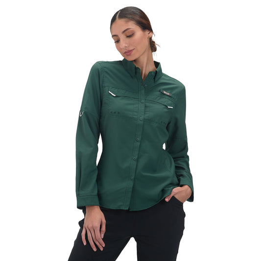 Camisa Manga Larga Mujer Roatan Outdoor Adventure - Verde