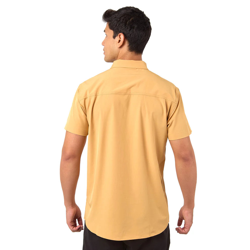 Camisa Hombre Manga Corta Cocora Outdoor Adventure - Amarillo