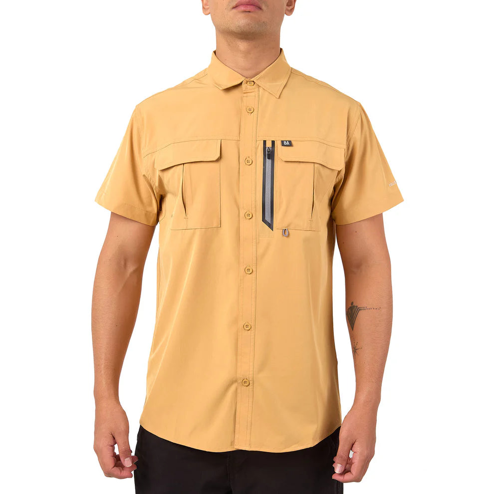 Camisa Hombre Manga Corta Cocora Outdoor Adventure - Amarillo