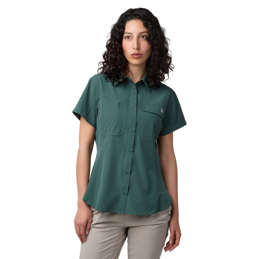 Camisa Manga Corta Mujer Las Perlas Outdoor Adventure - Verde