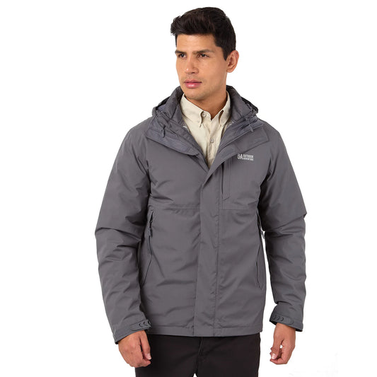 JACKET HOMBRE TAJAMULCO 3 en 1 OUTDOOR ADVENTURE - GRIS