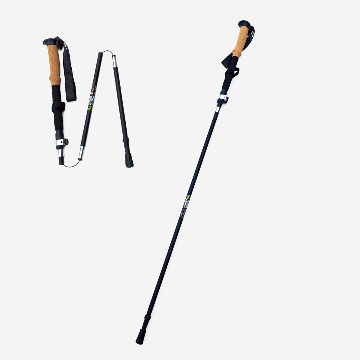 Duo baston plegable Outdoor Adventure Nevado - Negro