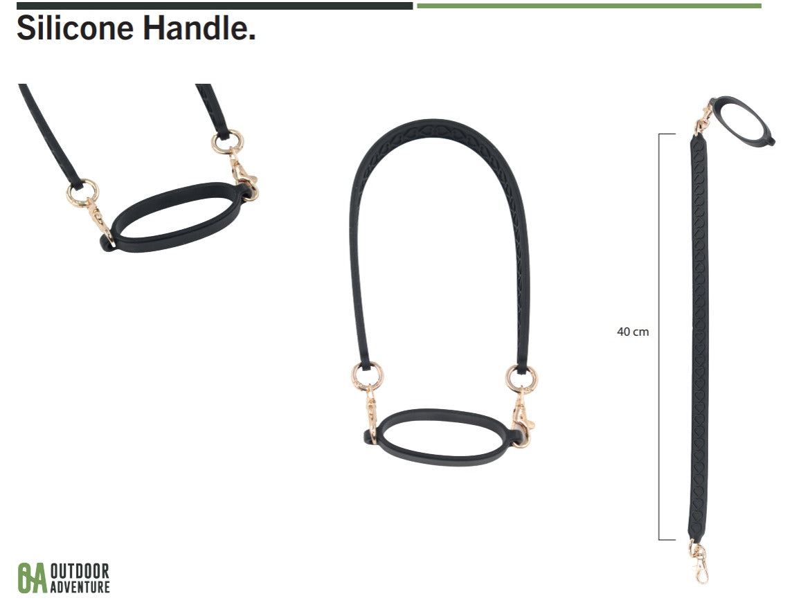 Correa para botella de silicon Negro