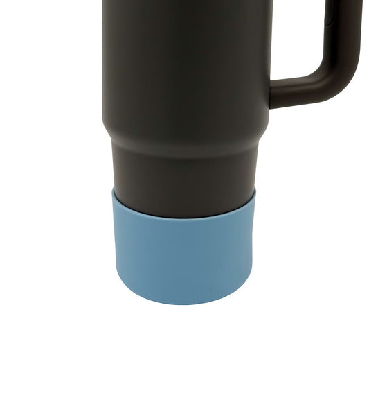 Base funda de silicona para botellas Celeste