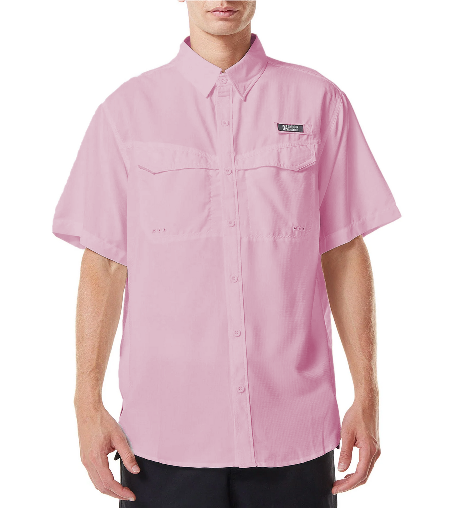 Camisa Hombre Manga Corta Roatan Outdoor Adventure ROSADO