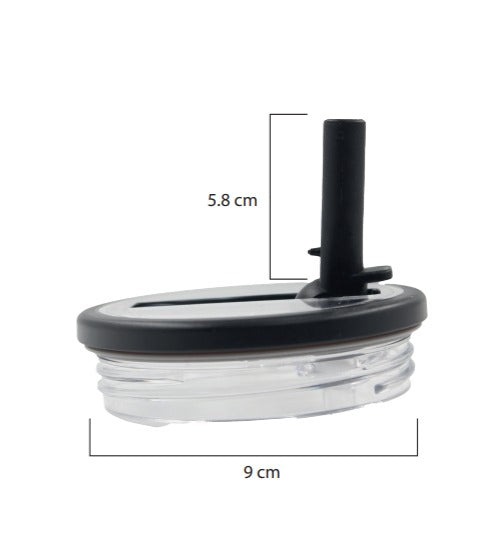 Tapa de repuesto para botella plástica Negro